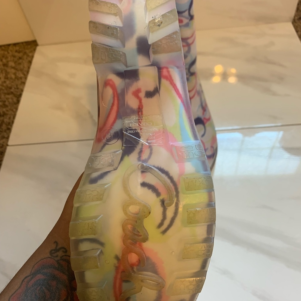 Multi Color Coach rain boots - Picture 4 of 8